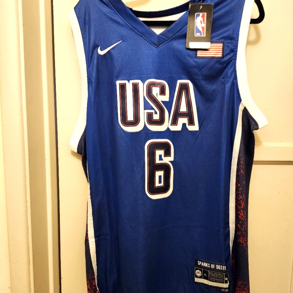 Men's jersey #6, LeBron James  ,USA Olympic Team 2024